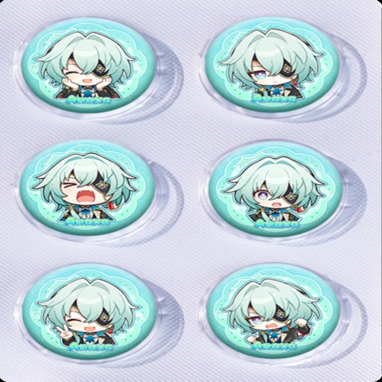 Honkai: Star Rail Anime peripheral pill bar badge 25mm a set of 6 price for 5 sets 