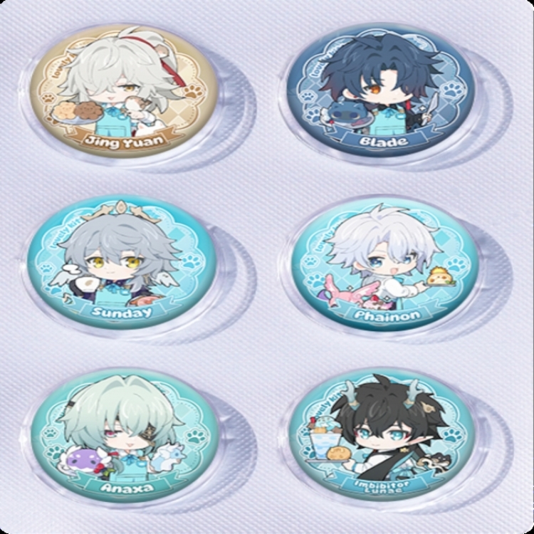 Honkai: Star Rail Anime peripheral pill bar badge 25mm a set of 6 price for 5 sets 