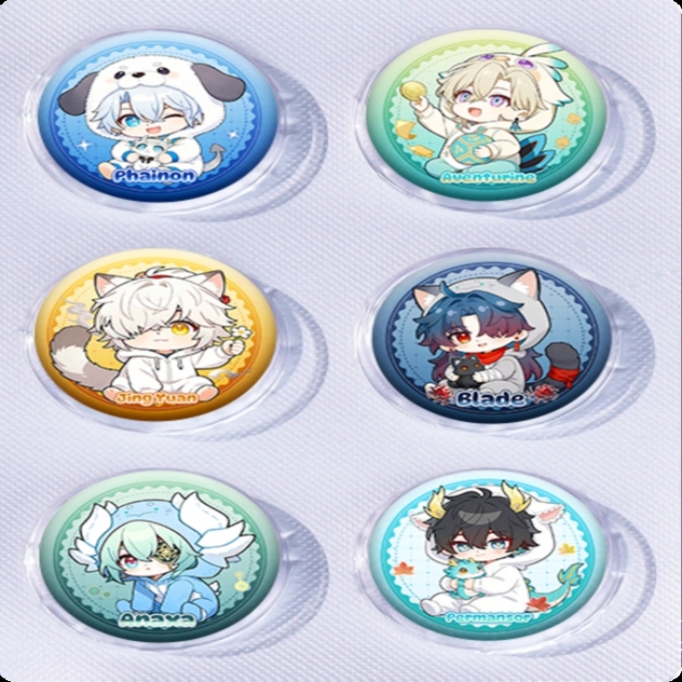 Honkai: Star Rail Anime peripheral pill bar badge 25mm a set of 6 price for 5 sets 