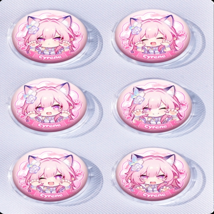 Honkai: Star Rail Anime peripheral pill bar badge 25mm a set of 6 price for 5 sets 