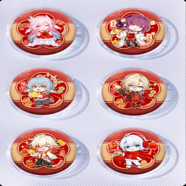 Honkai: Star Rail Anime peripheral pill bar badge 25mm a set of 6 price for 5 sets 