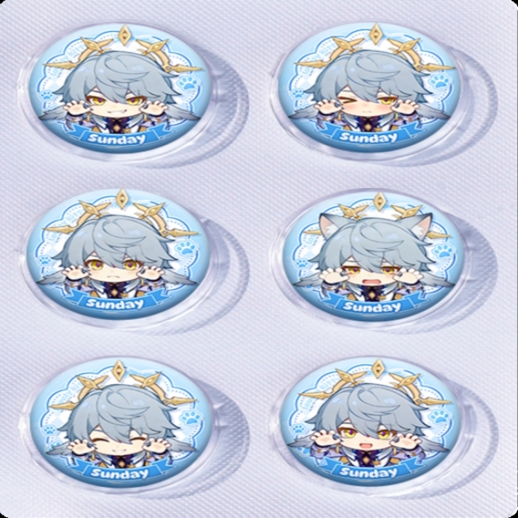 Honkai: Star Rail Anime peripheral pill bar badge 25mm a set of 6 price for 5 sets 