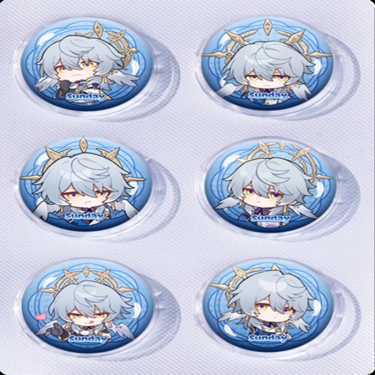 Honkai: Star Rail Anime peripheral pill bar badge 25mm a set of 6 price for 5 sets 