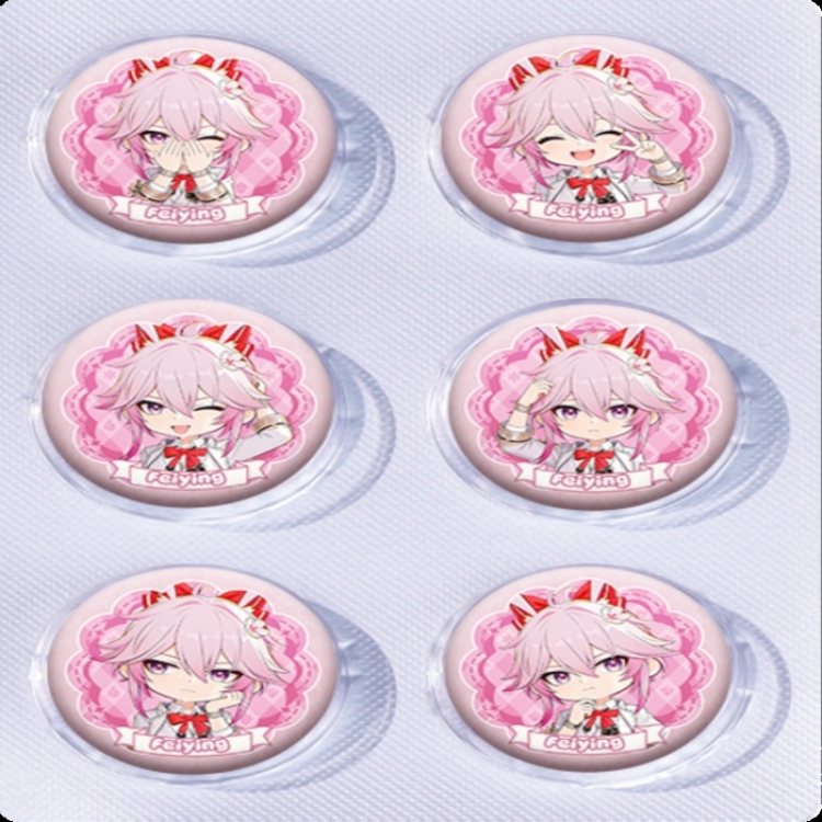Honkai: Star Rail Anime peripheral pill bar badge 25mm a set of 6 price for 5 sets 