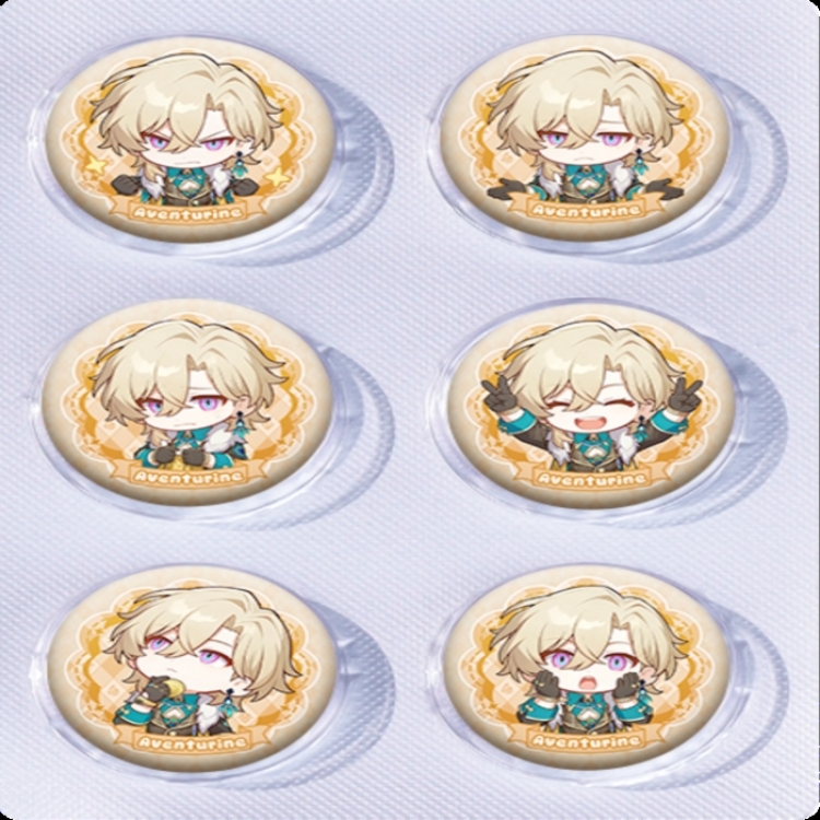 Honkai: Star Rail Anime peripheral pill bar badge 25mm a set of 6 price for 5 sets 