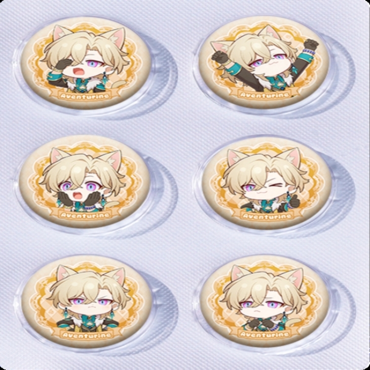 Honkai: Star Rail Anime peripheral pill bar badge 25mm a set of 6 price for 5 sets 