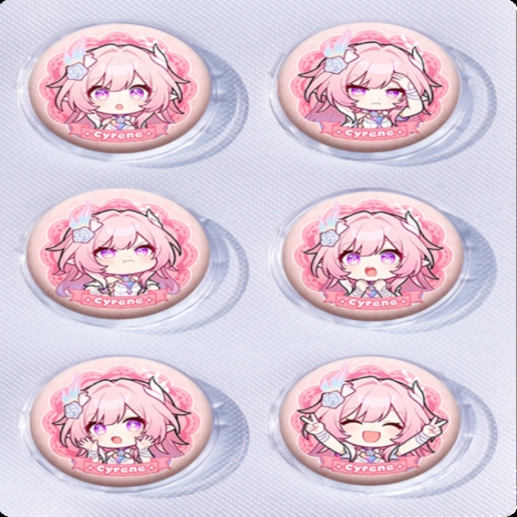Honkai: Star Rail Anime peripheral pill bar badge 25mm a set of 6 price for 5 sets 
