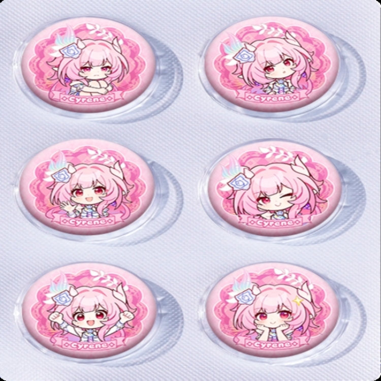 Honkai: Star Rail Anime peripheral pill bar badge 25mm a set of 6 price for 5 sets 