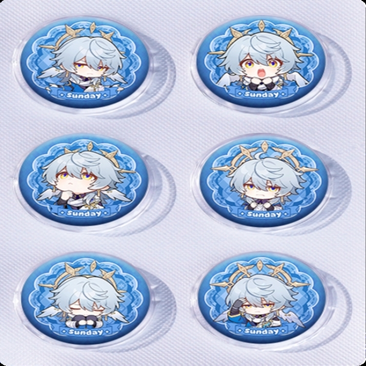 Honkai: Star Rail Anime peripheral pill bar badge 25mm a set of 6 price for 5 sets 