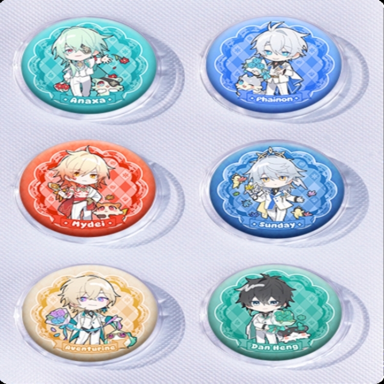 Honkai: Star Rail Anime peripheral pill bar badge 25mm a set of 6 price for 5 sets 