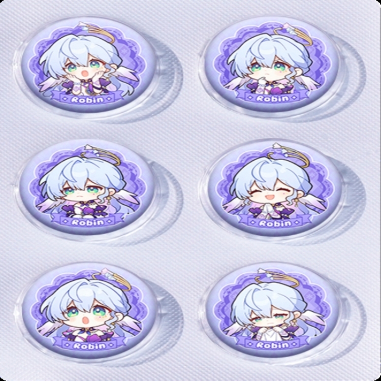 Honkai: Star Rail Anime peripheral pill bar badge 25mm a set of 6 price for 5 sets 