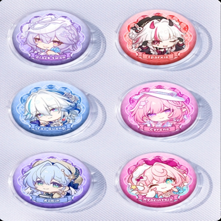 Honkai: Star Rail Anime peripheral pill bar badge 25mm a set of 6 price for 5 sets 