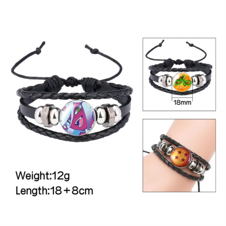 Panty & Stocking with Garterbelt Anime peripheral crystal leather rope bracelet price for 5 pcs 