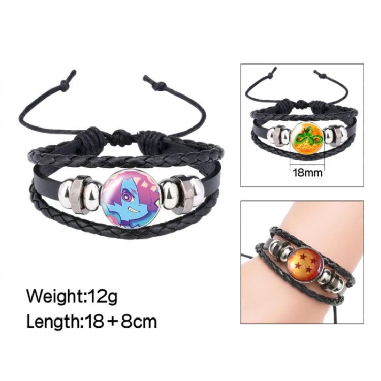 Panty & Stocking with Garterbelt Anime peripheral crystal leather rope bracelet price for 5 pcs 
