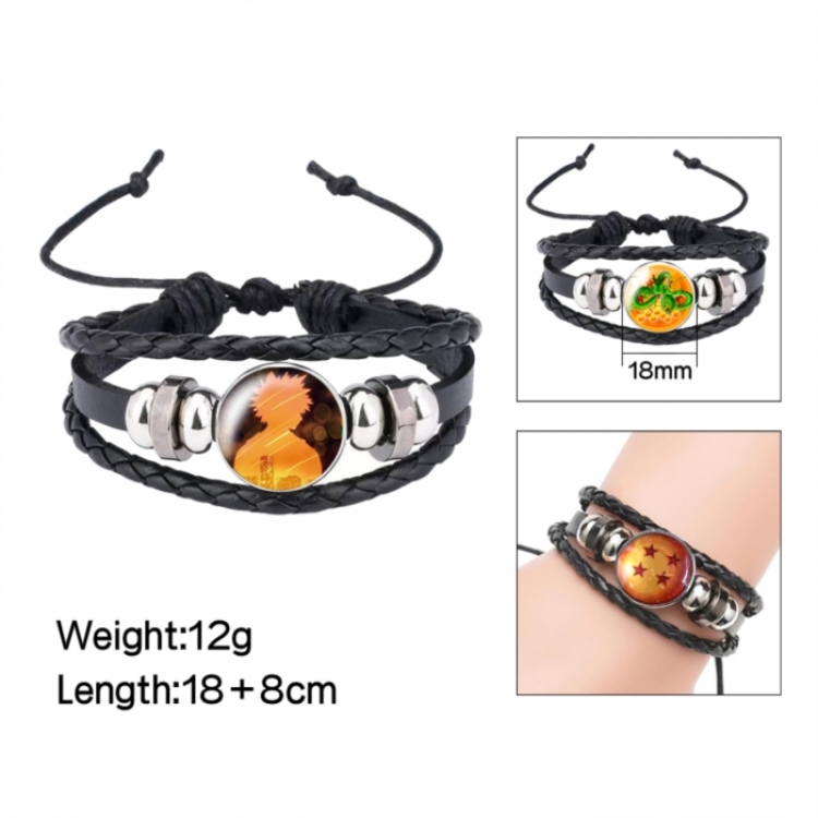 My Hero Academia Anime peripheral crystal leather rope bracelet price for 5 pcs 