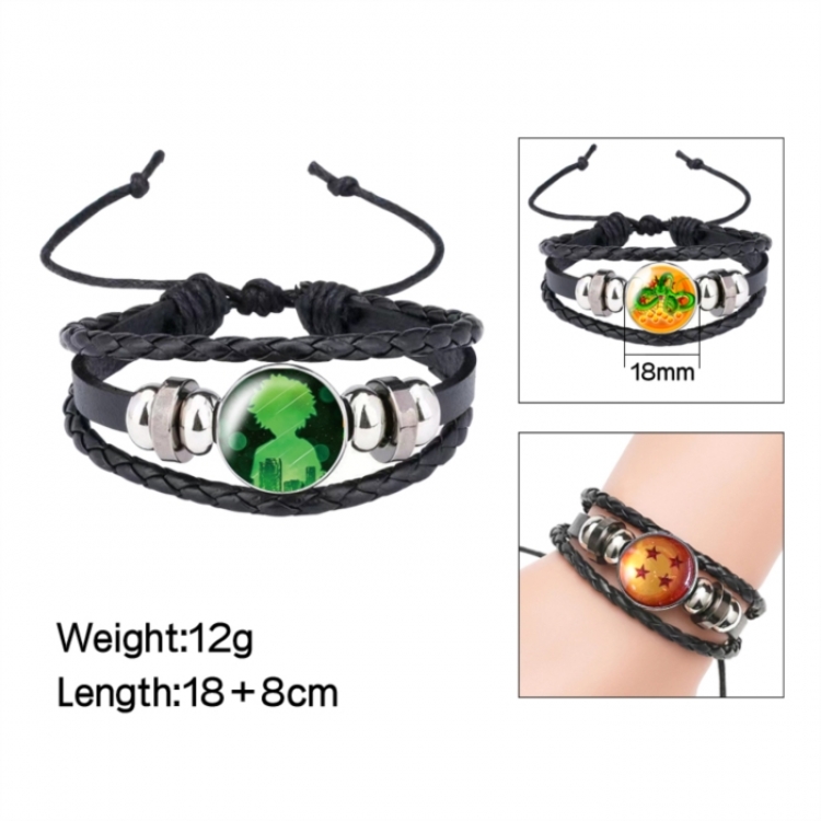My Hero Academia Anime peripheral crystal leather rope bracelet price for 5 pcs 