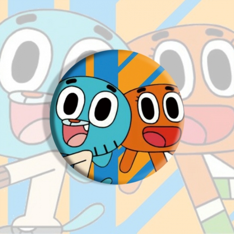 The Amazing World of Gumball Anime tinplate brooch badge price for 5 pcs