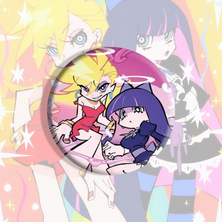 Panty & Stocking with Garterbelt Anime tinplate brooch badge price for 5 pcs