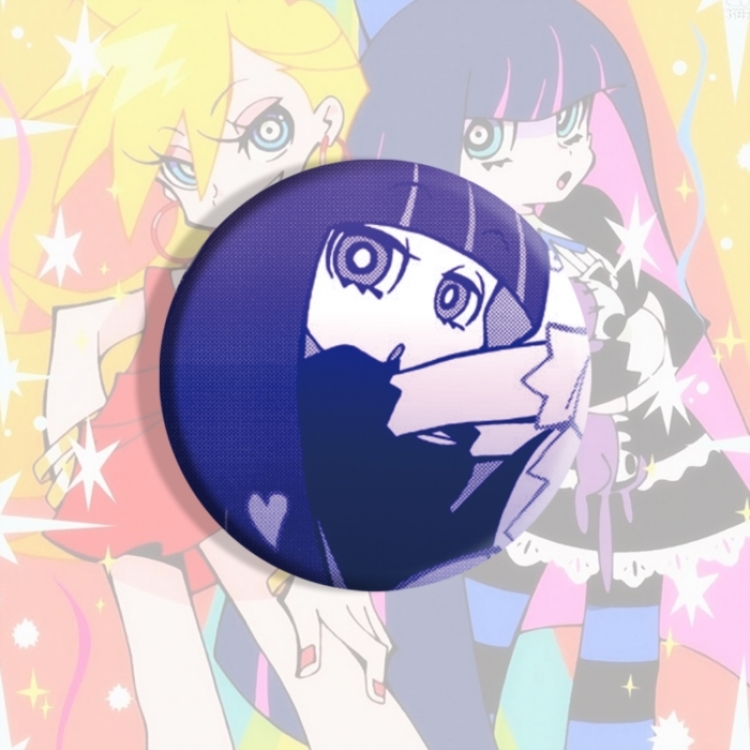 Panty & Stocking with Garterbelt Anime tinplate brooch badge price for 5 pcs