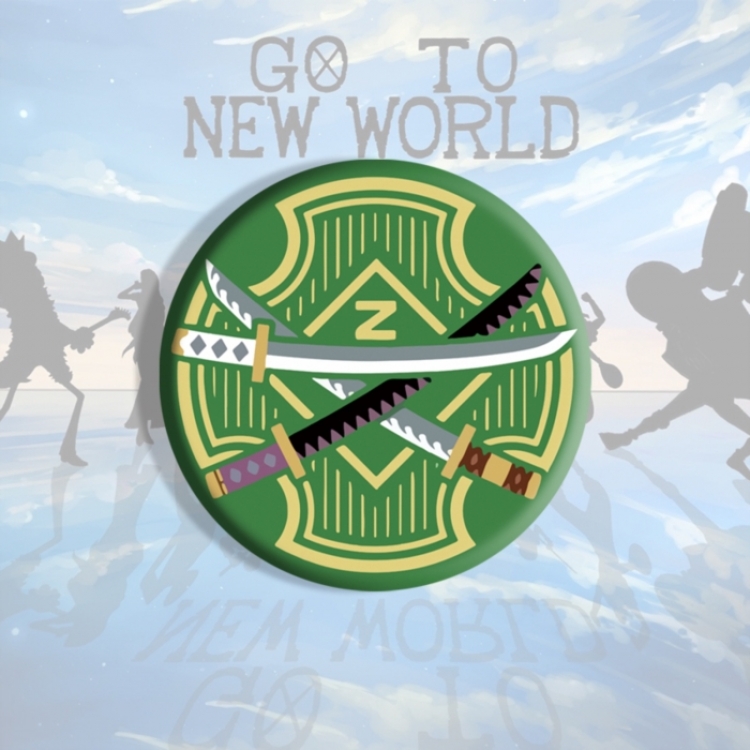 One Piece Anime tinplate brooch badge price for 5 pcs