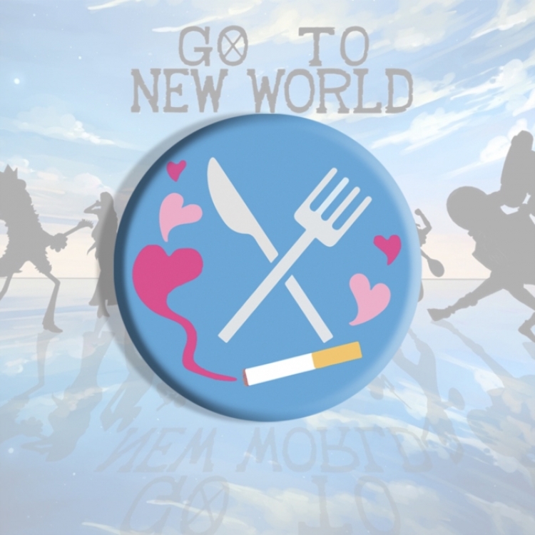 One Piece Anime tinplate brooch badge price for 5 pcs