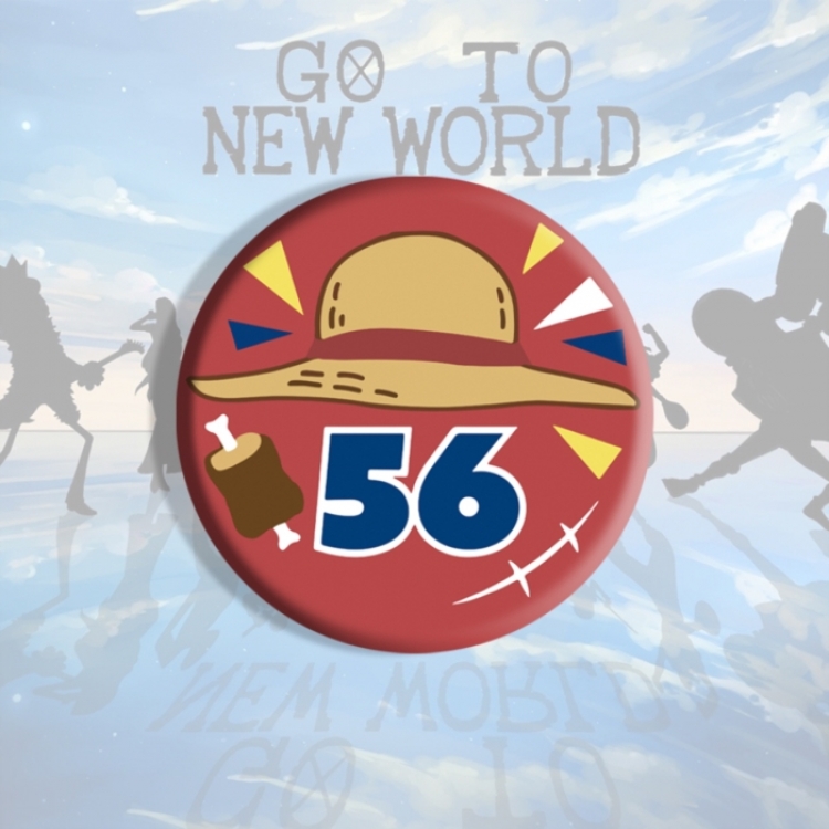 One Piece Anime tinplate brooch badge price for 5 pcs