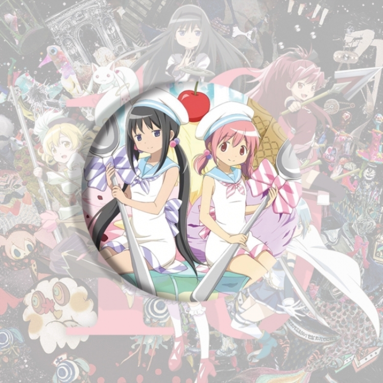 Magical Girl Madoka of the Magus Anime tinplate brooch badge price for 5 pcs