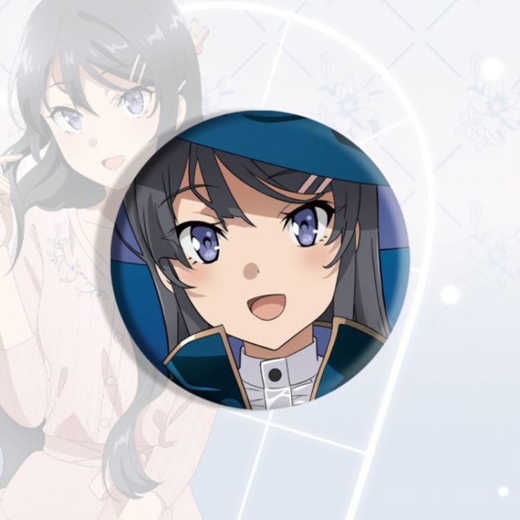 Rascal Does Not Dream of Bunny Girl Senpai‌  Anime tinplate brooch badge price for 5 pcs