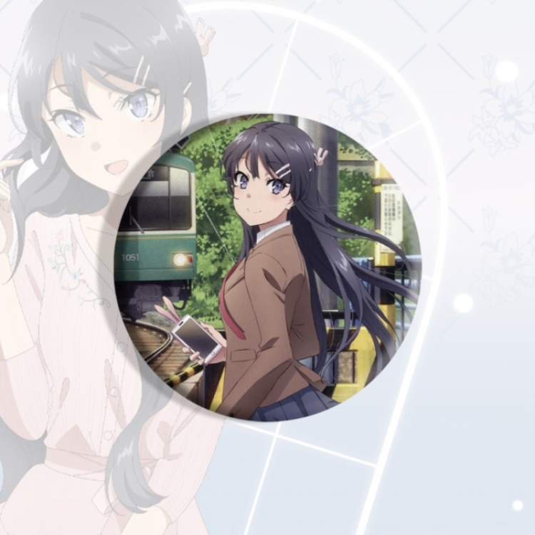 Rascal Does Not Dream of Bunny Girl Senpai‌  Anime tinplate brooch badge price for 5 pcs