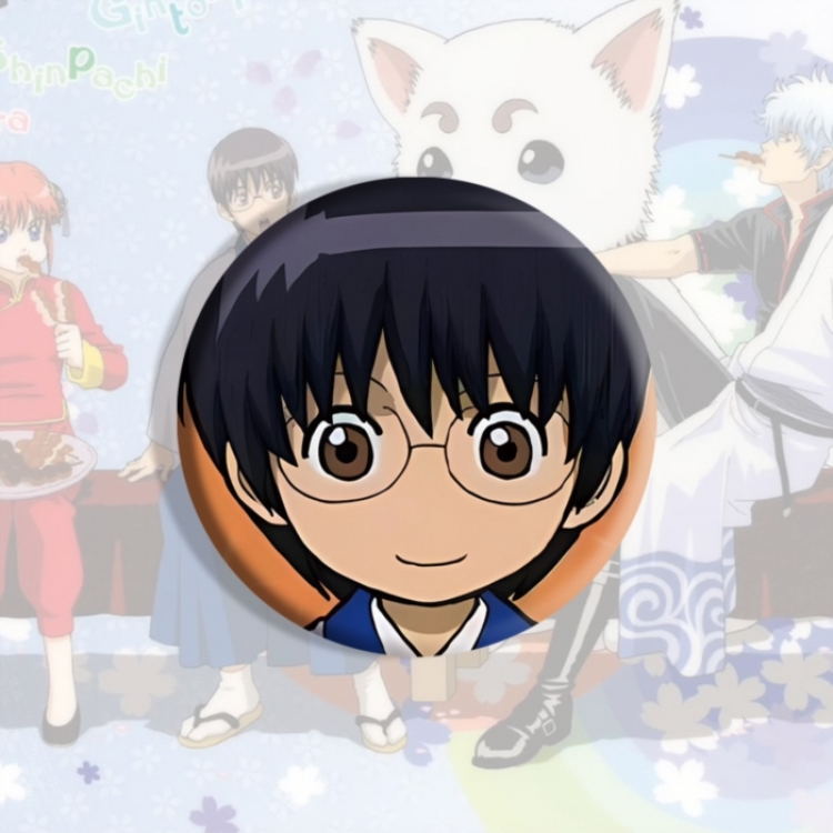 Gintama Anime tinplate brooch badge price for 5 pcs