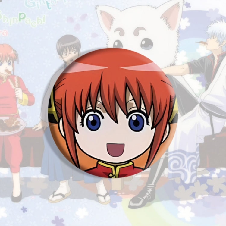 Gintama Anime tinplate brooch badge price for 5 pcs