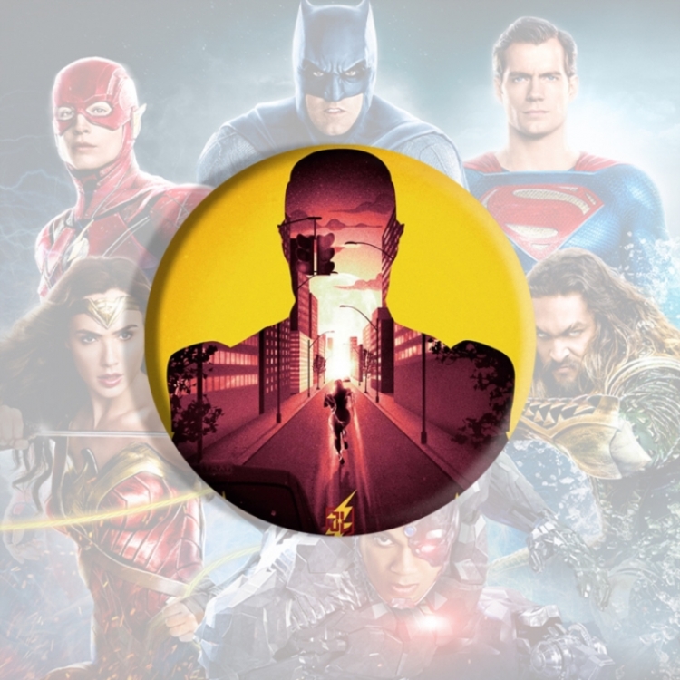 Justice League Anime tinplate brooch badge price for 5 pcs