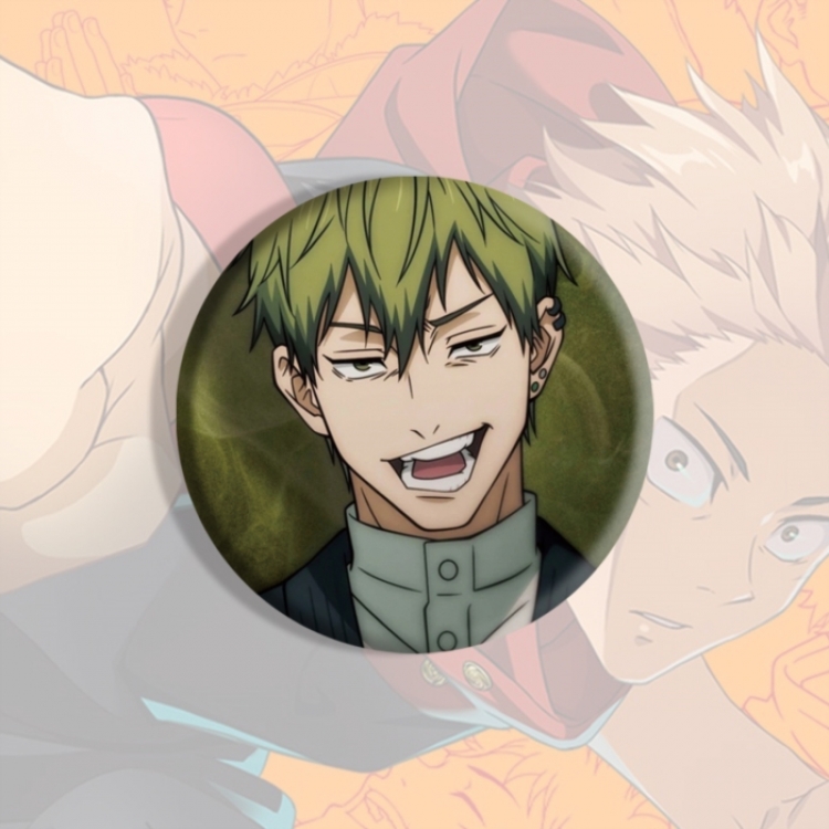 Jujutsu Kaisen Anime tinplate bright film badge 44mm a set of 12