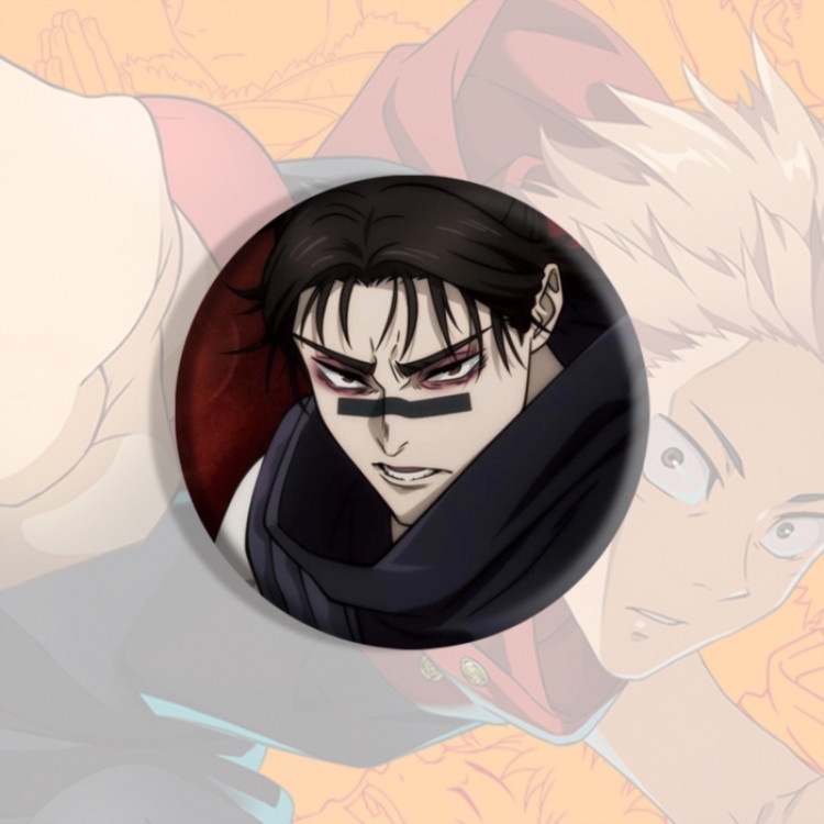 Jujutsu Kaisen Anime tinplate bright film badge 44mm a set of 12