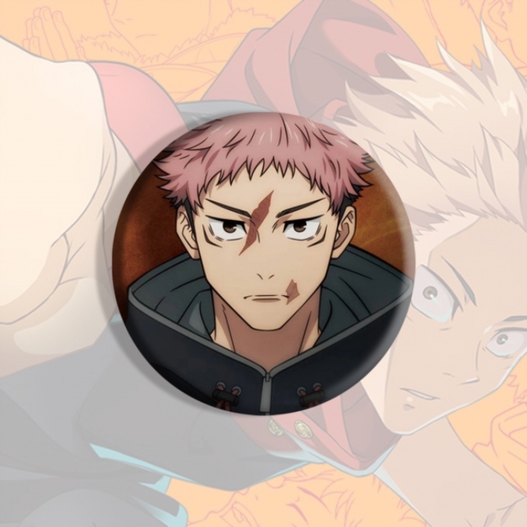 Jujutsu Kaisen Anime tinplate bright film badge 44mm a set of 12