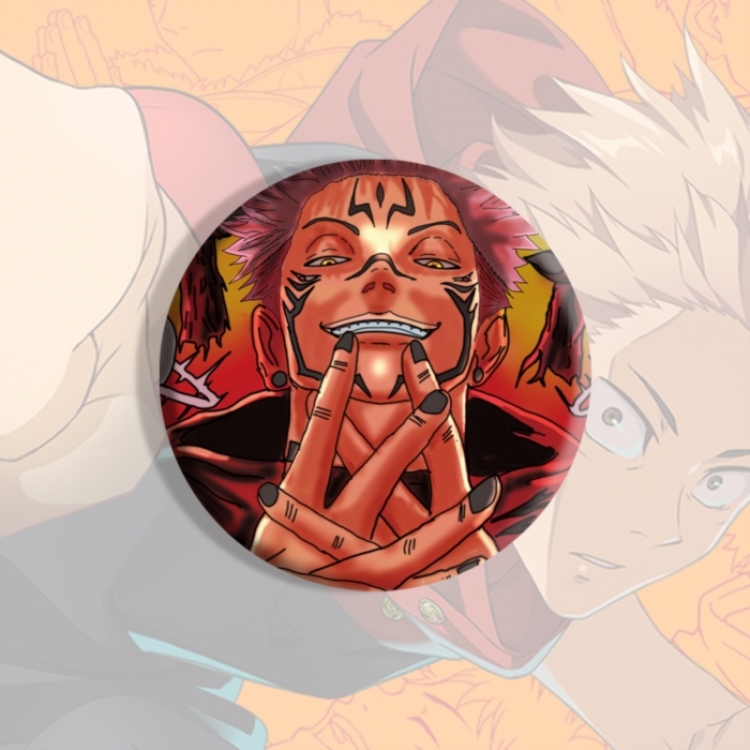 Jujutsu Kaisen Anime tinplate bright film badge 44mm a set of 12