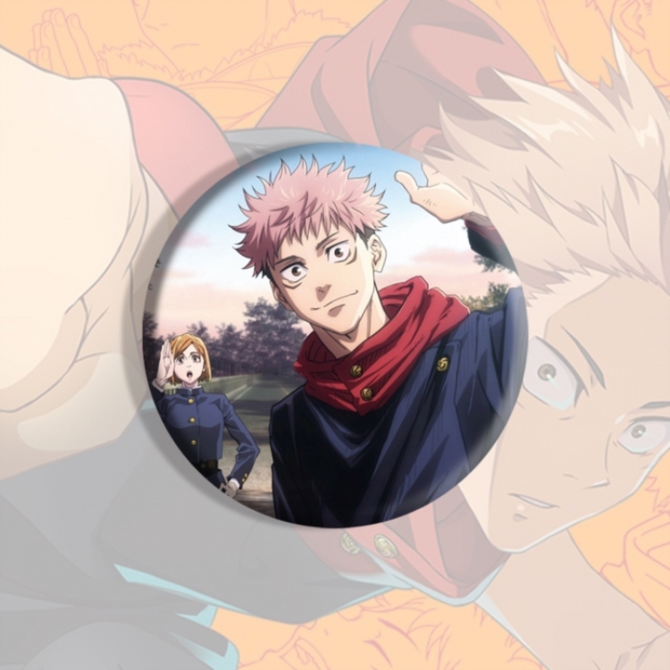 Jujutsu Kaisen Anime tinplate bright film badge 44mm a set of 12
