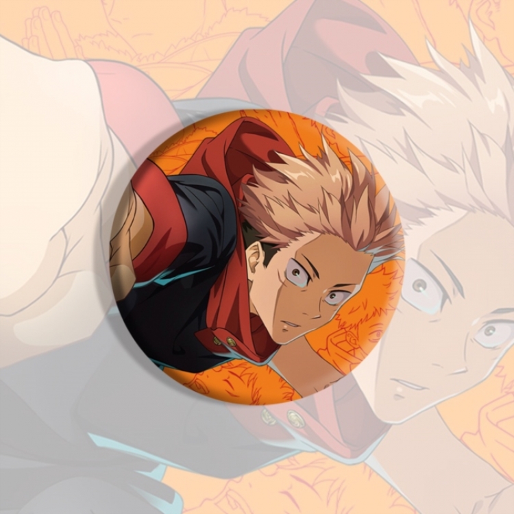 Jujutsu Kaisen Anime tinplate bright film badge 44mm a set of 12