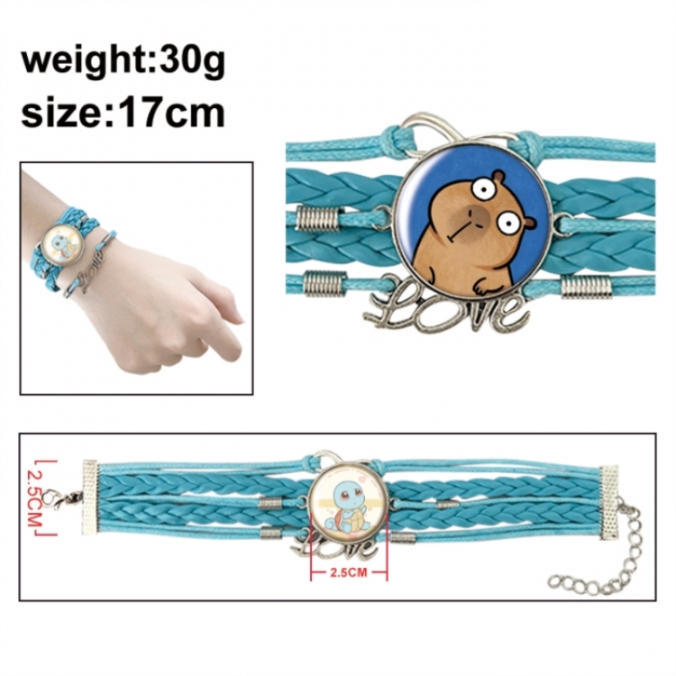 Kapibala Anime bracelet multi-layer leather gemstone bracelet price for 5 pcs