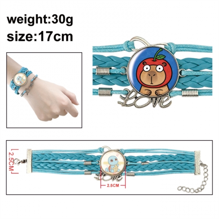 Kapibala Anime bracelet multi-layer leather gemstone bracelet price for 5 pcs