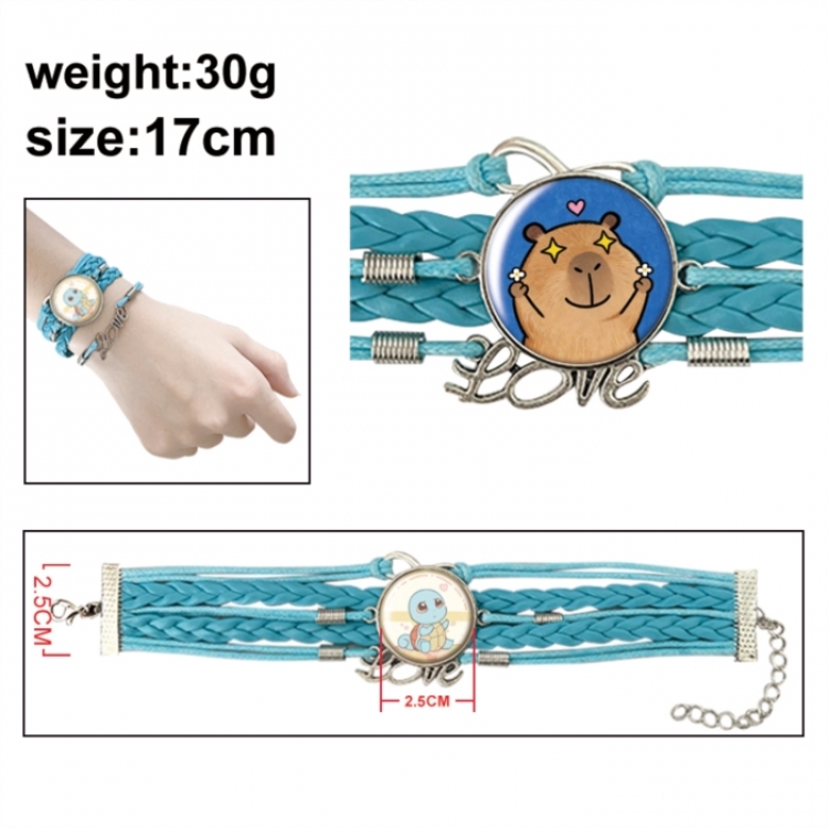 Kapibala Anime bracelet multi-layer leather gemstone bracelet price for 5 pcs