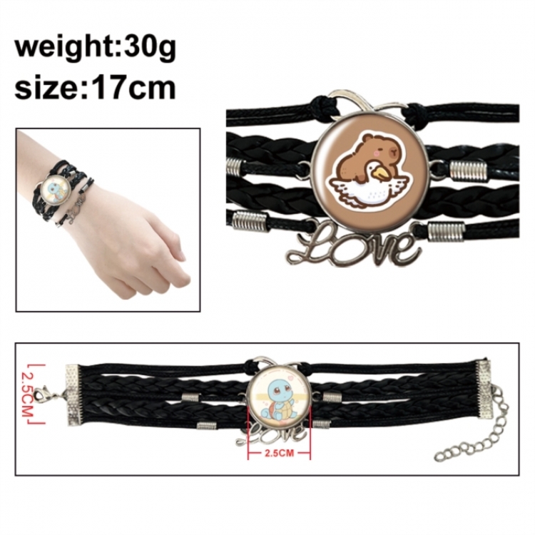 Kapibala Anime bracelet multi-layer leather gemstone bracelet price for 5 pcs