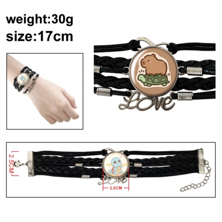 Kapibala Anime bracelet multi-layer leather gemstone bracelet price for 5 pcs