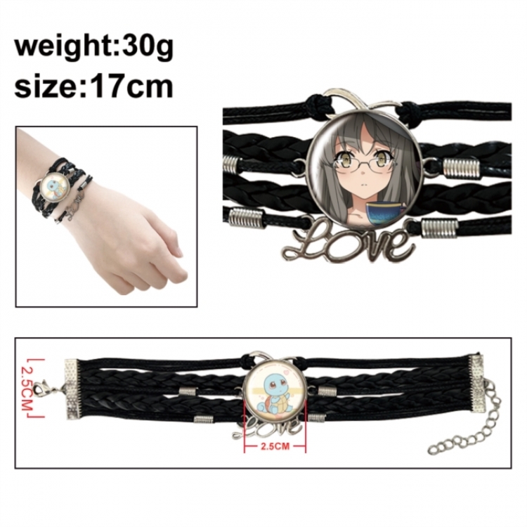 Rascal Does Not Dream of Bunny Girl Senpai‌ Anime bracelet multi-layer leather gemstone bracelet price for 5 pcs