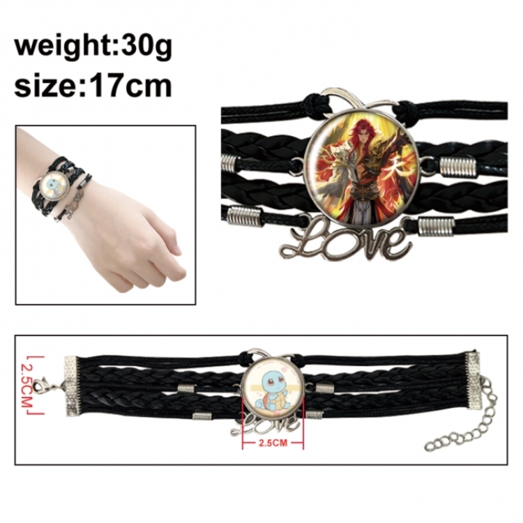 Renegade Immortal Anime bracelet multi-layer leather gemstone bracelet price for 5 pcs