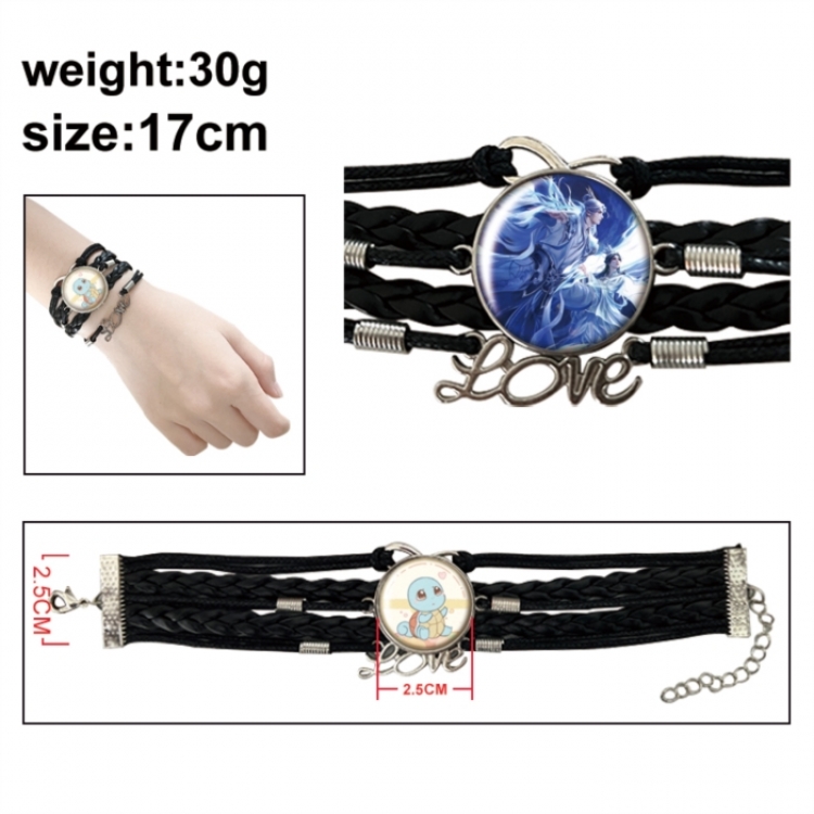 Renegade Immortal Anime bracelet multi-layer leather gemstone bracelet price for 5 pcs