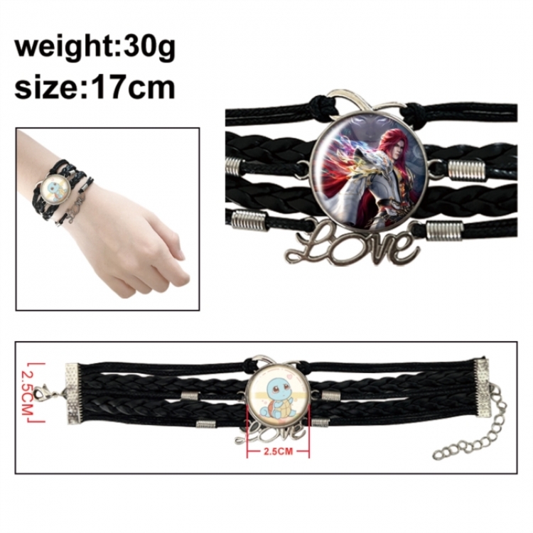 Renegade Immortal Anime bracelet multi-layer leather gemstone bracelet price for 5 pcs