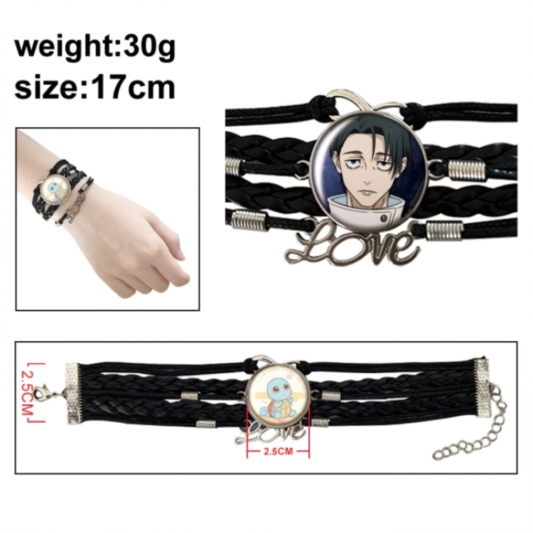 Jujutsu Kaisen Anime bracelet multi-layer leather gemstone bracelet price for 5 pcs