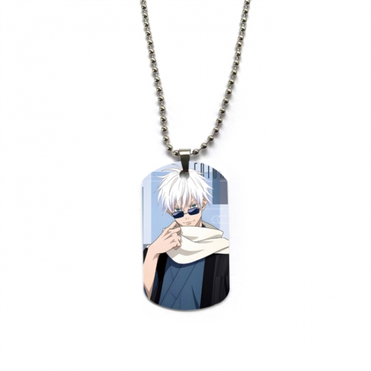 Jujutsu Kaisen Anime double-sided full color printed military brand necklace price for 5 pcs