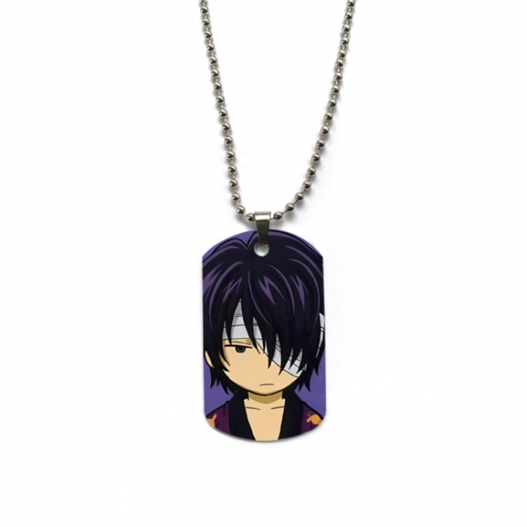 Gintama Anime double-sided full color printed military brand necklace price for 5 pcs